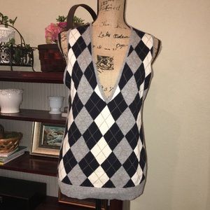 J. Crew Large V-Neck Vest Wool & Cashmere